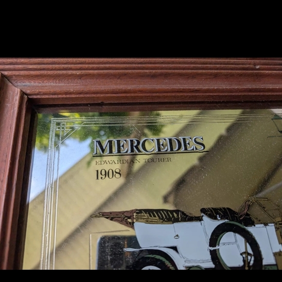 Vintage Mercedes 1908 Framed Mirror - Picture 4 of 7